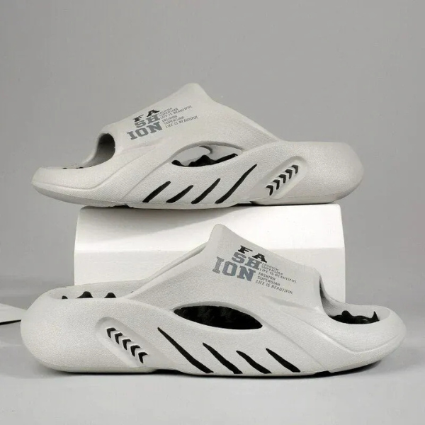 Chaussons Confort Pieds & Soulagement Douleur * Orthopedische Massageslippers | Pijnverlichting | Ondersteuning van de Boog Electro Paris Gris Noir 3