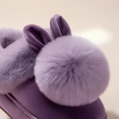 Chaussons Enfants en Peluche avec Oreilles de Lapin Slippers Electro Paris