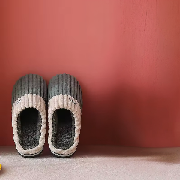 Chaussons Hiver Homme – Rayures Confortables et Douillettes Slippers Electro Paris