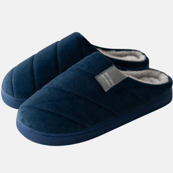 Chaussons Intérieurs Unisexes – Chaleur Ajustable et Confort Douillet Slippers Electro Paris Bleu marine 36