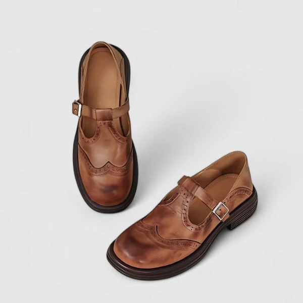 Chaussures Élégantes à Bride T en Cuir pour Femmes – Style Classique et Raffiné Electro Paris