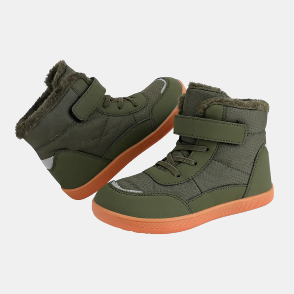Chaussures Minimalistes Enfants – Chaudes et Imperméables Electro Paris Vert olive 25 | 3 - 4 ans