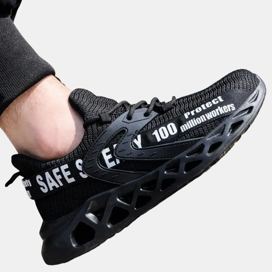 Chaussures De Sport De Sécurité Pour Homme – Légères Avec Nez En Acier Et Semelle En Kevlar Chaussures de sécurité Electro Paris Noir 35