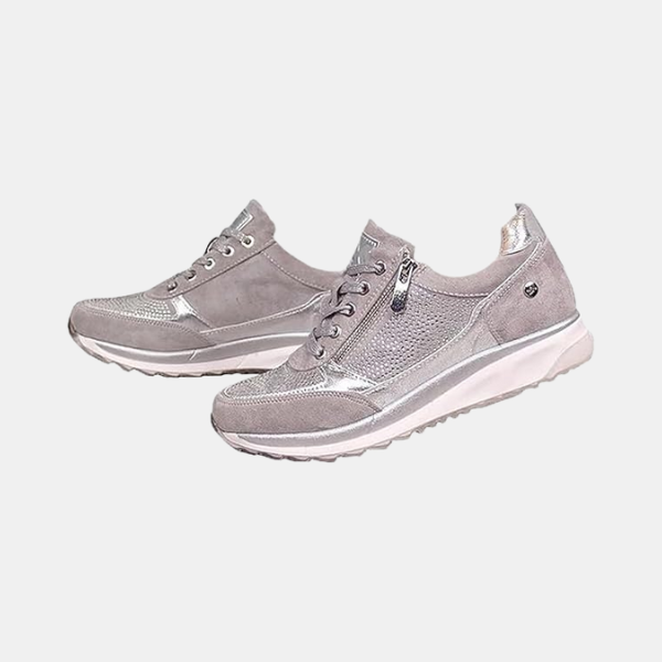 Chaussures de Marche Orthopédiques en Daim pour Femme – Baskets Confortables avec Soutien de Voûte Plantaire Chaussures pour femmes Electro Paris Gris 37