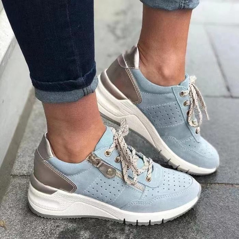 Chaussures de Marche Orthopédiques pour Femmes – Baskets Respirantes à Enfiler pour un Confort Quotidien Chaussures de randonnée pour femmes Electro Paris Bleu 35