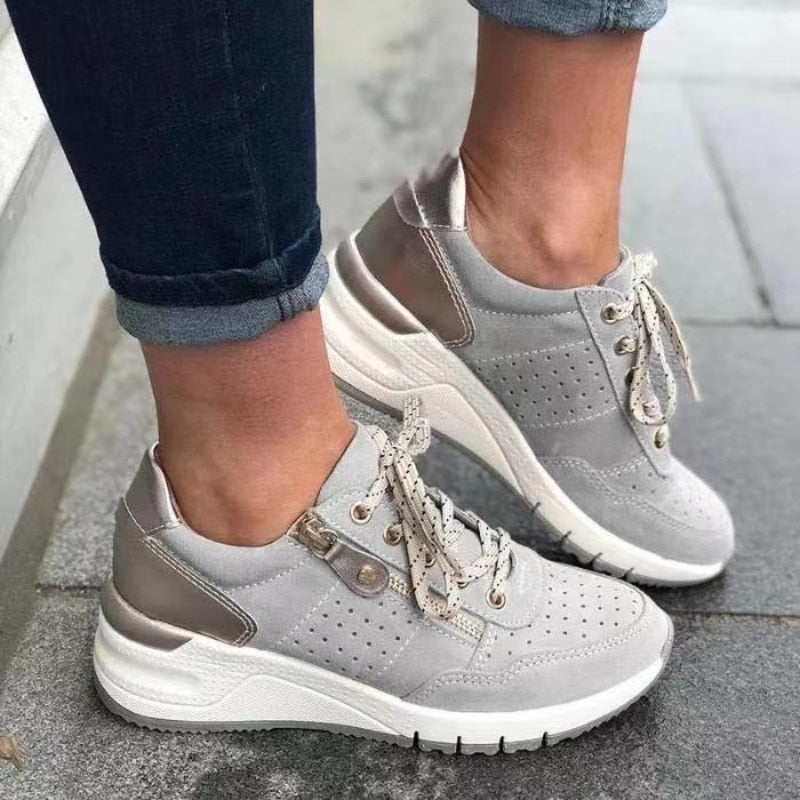 Chaussures de Marche Orthopédiques pour Femmes – Baskets Respirantes à Enfiler pour un Confort Quotidien Chaussures de randonnée pour femmes Electro Paris Gris 35
