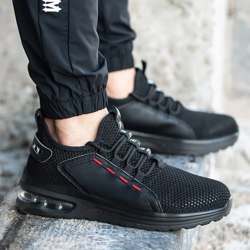 Chaussures de Sécurité Légères pour Hommes – Baskets de Travail Respirantes avec Semelle Anti-Perforation Chaussures de sécurité Electro Paris Noir 37