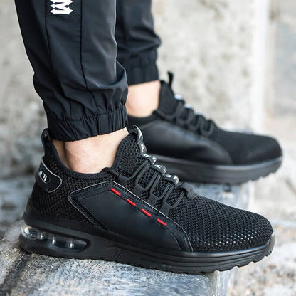 Chaussures de Sécurité Légères pour Hommes – Baskets de Travail Respirantes avec Semelle Anti-Perforation Chaussures de sécurité Electro Paris Noir 37