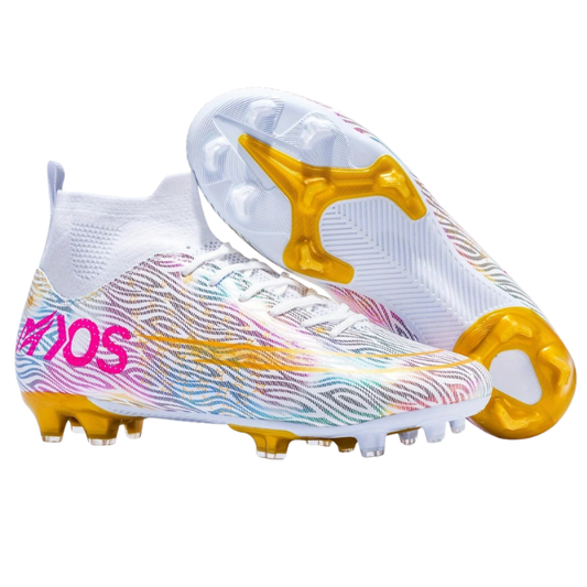 Chaussures de Football à Adhérence Renforcée – Soutien de Cheville Haute Fashion Electro Paris Blanc 35