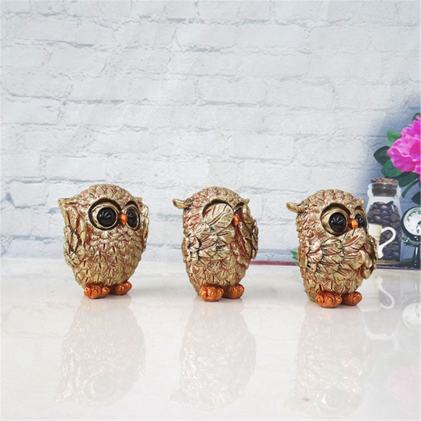 Chouettes en Trio – Figurines Décoratives pour Intérieur Decorations Electro Paris