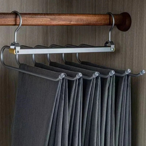 Cintre à Pantalons en Aluminium – Rangement Gain de Place Electro Paris Gris métallisé
