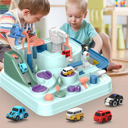 Circuit de Voitures Magnétique Évolutif – Jeu Montessori Interactif et Créatif Electro Paris