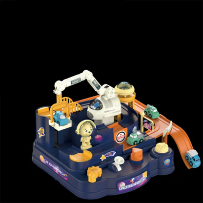 Circuit de Voitures Magnétique Évolutif – Jeu Montessori Interactif et Créatif Electro Paris Cosmos 2 voitures