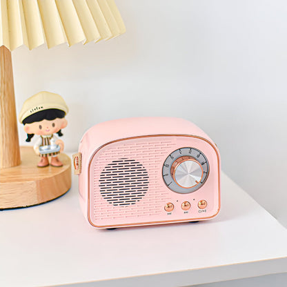 Haut-Parleur Bluetooth Rétro Classique – Système Audio Sans Fil Élégant au Style Radio Vintage Radio Electro Paris