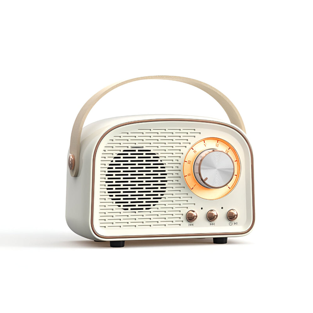 Haut-Parleur Bluetooth Rétro Classique – Système Audio Sans Fil Élégant au Style Radio Vintage Radio Electro Paris