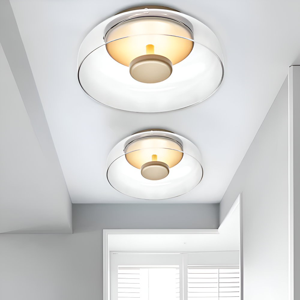 Plafonnier LED Moderne Avec Abat-Jour En Verre Pour Une Lumière Élégante Et Confortable Ceiling Light Electro Paris