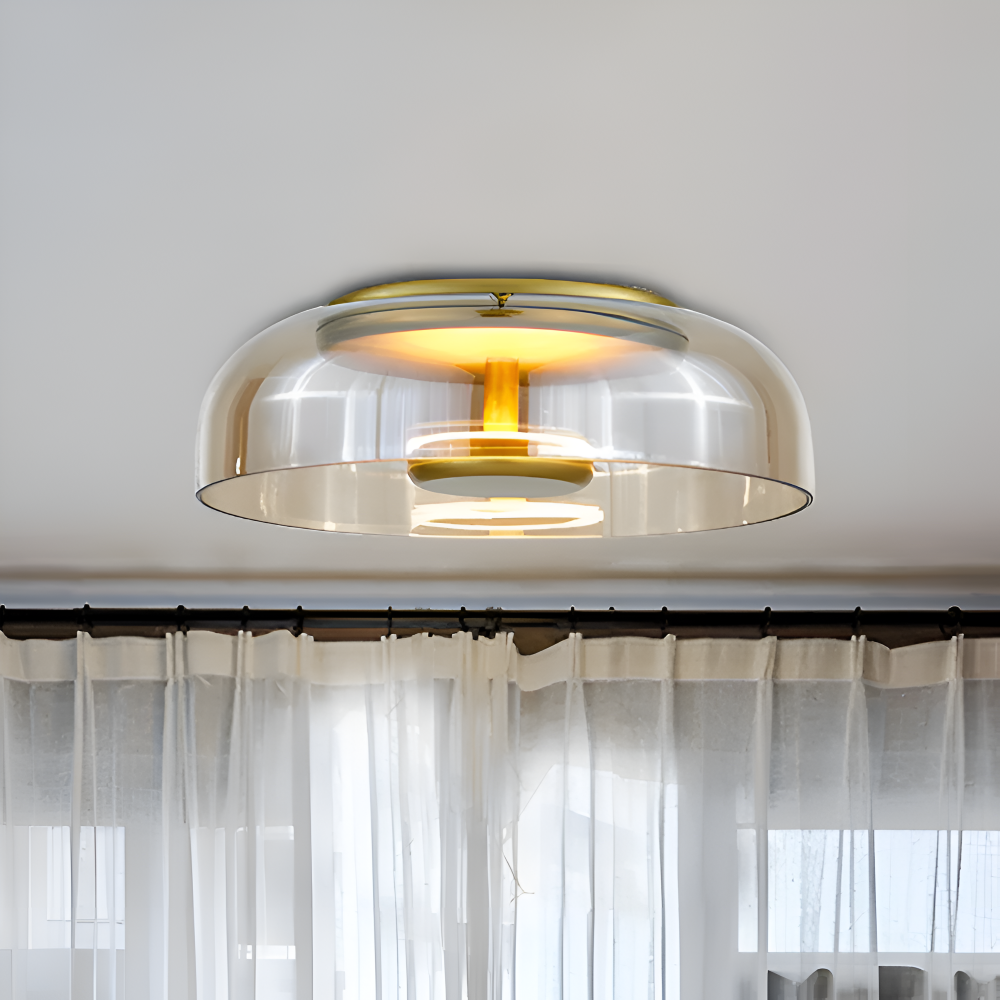 Plafonnier LED Moderne Avec Abat-Jour En Verre Pour Une Lumière Élégante Et Confortable Ceiling Light Electro Paris