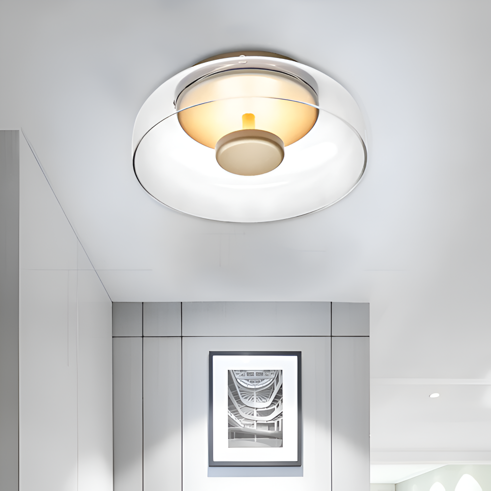 Plafonnier LED Moderne Avec Abat-Jour En Verre Pour Une Lumière Élégante Et Confortable Ceiling Light Electro Paris