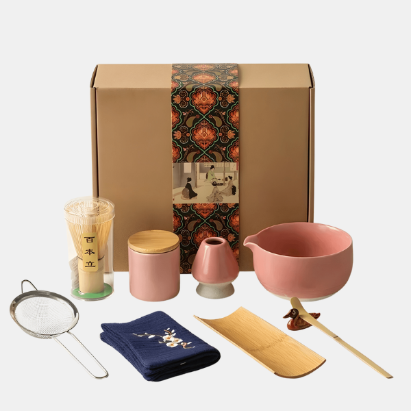 Coffret cadeau Matcha Artisan – Un cadeau authentique pour les amateurs de vintage Zestawy herbaciane Electro Paris Rose