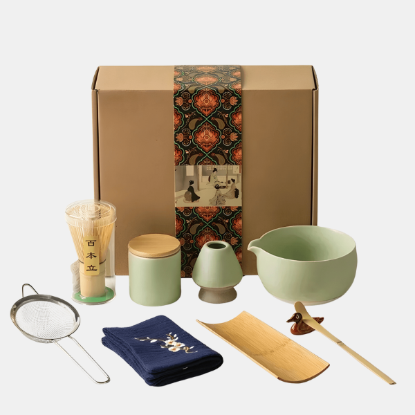 Coffret cadeau Matcha Artisan – Un cadeau authentique pour les amateurs de vintage Zestawy herbaciane Electro Paris Vert