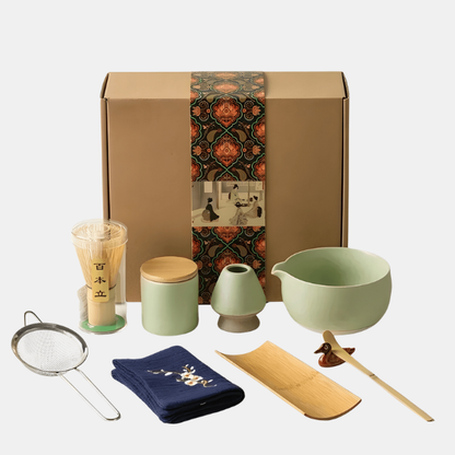 Coffret cadeau Matcha Artisan – Un cadeau authentique pour les amateurs de vintage Zestawy herbaciane Electro Paris Vert