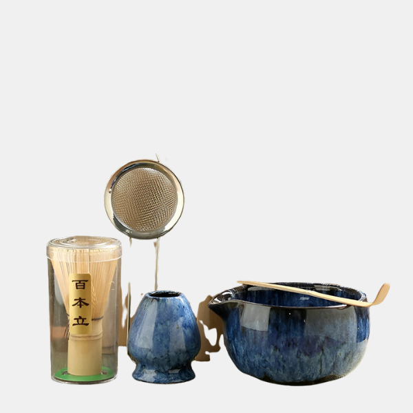 Coffret Matcha Traditionnel – 6 Pièces pour un Rituel Authentique Narzędzia do matchy Electro Paris Bleu