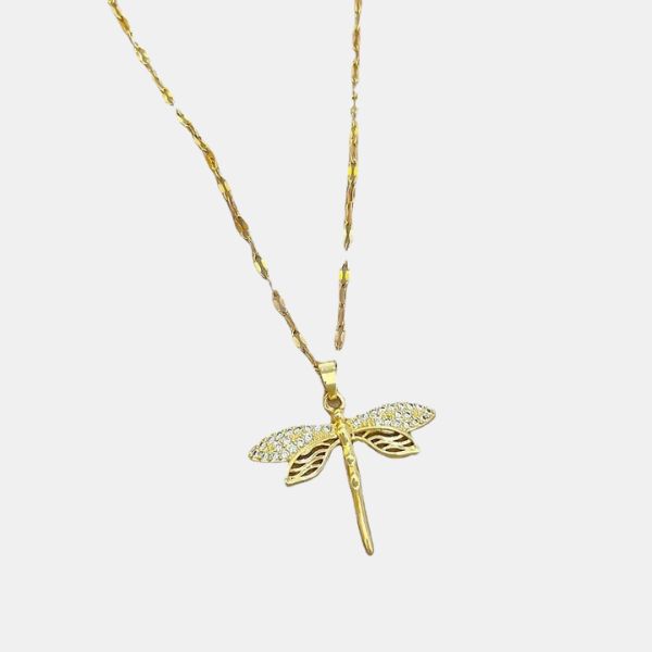 Collier Libellule – Élégance Dorée et Légèreté Electro Paris