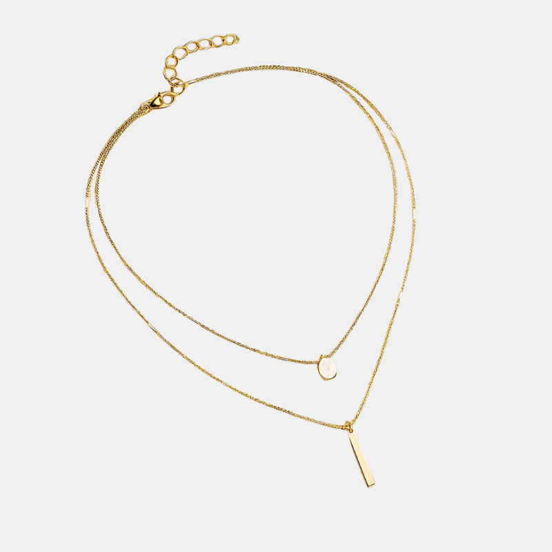 Collier Vintage Femme – Ensemble De Pendentifs Dorés Élégants Et Intemporels Jewelry Necklace Bar Electro Paris Or