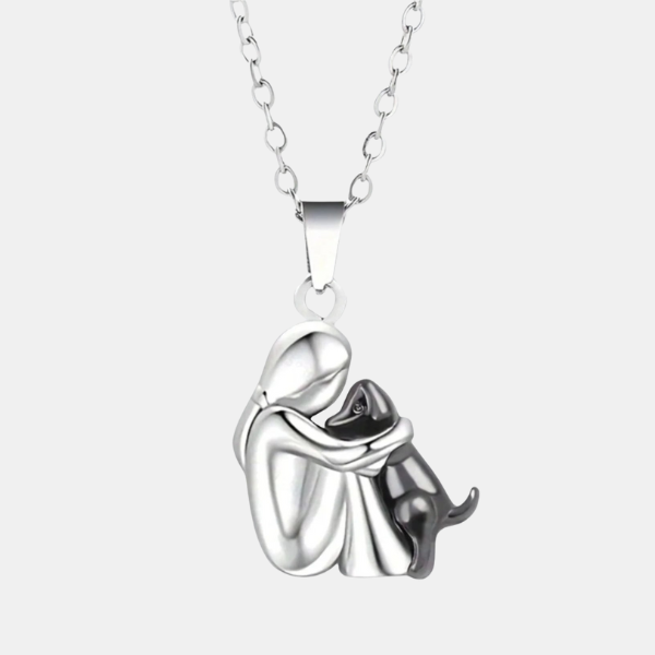 Collier avec Pendentif Étreinte – Symbole d’Amour et de Tendresse Necklaces Electro Paris Femme | Femme | Noir