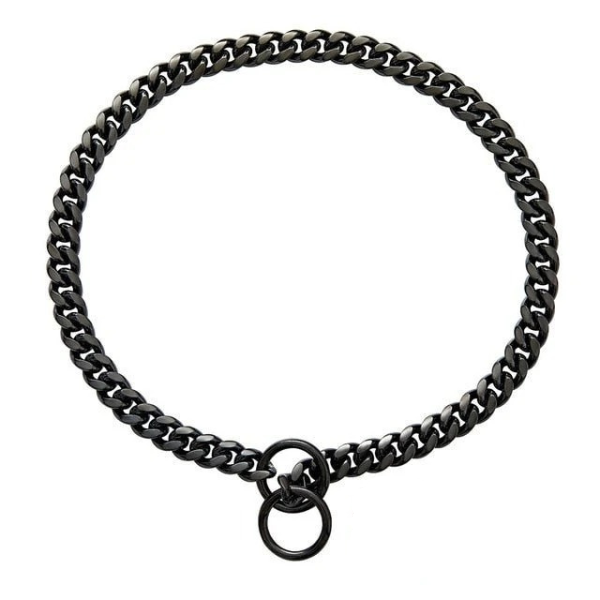 Collier pour Chien en Chaîne d’Acier Inoxydable Electro Paris Noir 28 pouces (71 cm)