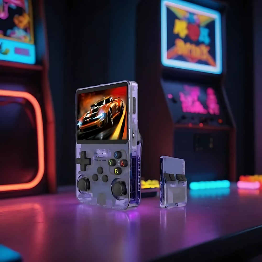 Console Rétro Portable Avec Milliers de Jeux Intégrés Video game console Video game console Violet