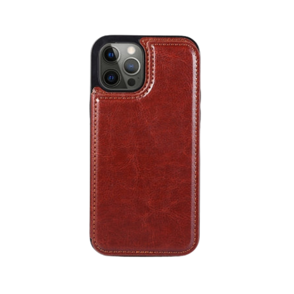 Coque Portefeuille de Luxe pour iPhone & Samsung – Étui de Protection avec Porte-Cartes et Fermoir Magnétique Accessoires de téléphone mobile Electro Paris Marron iPhone 16 Pro Max