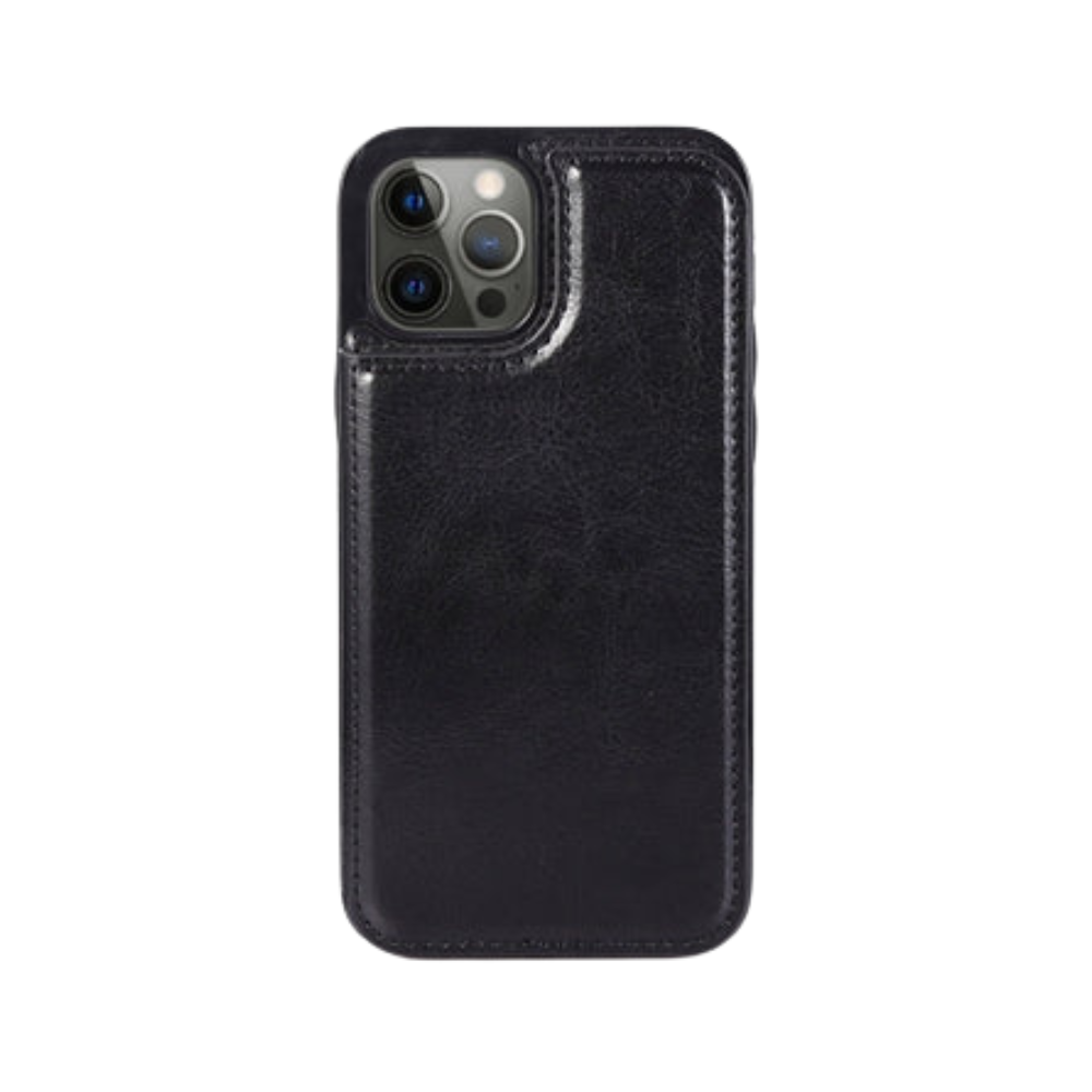 Coque Portefeuille de Luxe pour iPhone & Samsung – Étui de Protection avec Porte-Cartes et Fermoir Magnétique Accessoires de téléphone mobile Electro Paris Noir iPhone 16 Pro