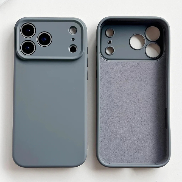 Coque en Silicone Antichoc avec Prise Sécurisée pour iPhone Electro Paris Gris Pour iPhone 16
