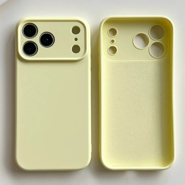 Coque en Silicone Antichoc avec Prise Sécurisée pour iPhone Electro Paris Jaune Poire Pour iPhone 16