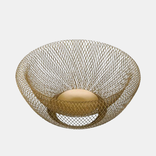 Corbeille à Fruits Design – Métal Aéré Double Paroi Electro Paris Or