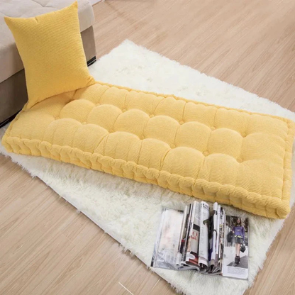 Coussin Confort Velours – Style Contemporain Floor Cushions Electro Paris Jaune Coussin 40x40cm