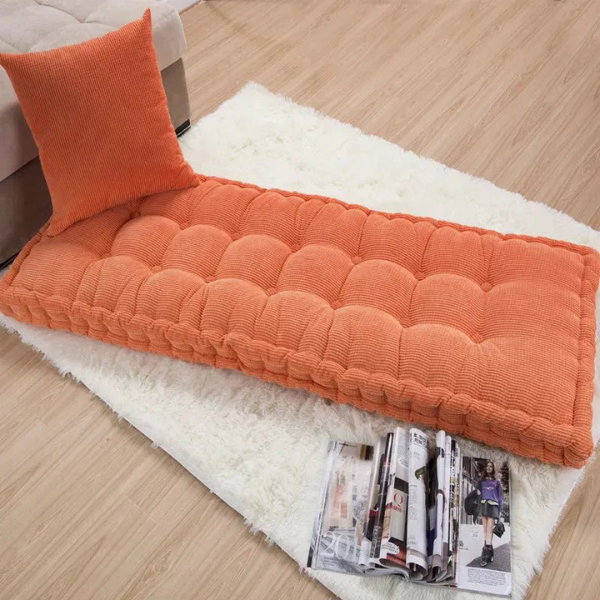 Coussin Confort Velours – Style Contemporain Floor Cushions Electro Paris Orange Coussin 40x40cm