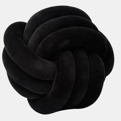 Coussin Confort et Style – Effet Suède Noué Decorative Cushions Electro Paris Nœud Noir 22cm