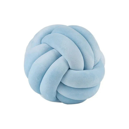 Coussin Confort et Style – Effet Suède Noué Decorative Cushions Electro Paris Nœud Bleu Glacial 22cm