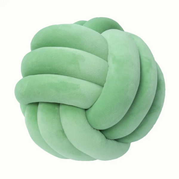 Coussin Confort et Style – Effet Suède Noué Decorative Cushions Electro Paris Nœud Vert Pois 22cm
