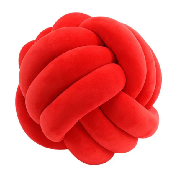 Coussin Confort et Style – Effet Suède Noué Decorative Cushions Electro Paris Nœud Rouge 22cm