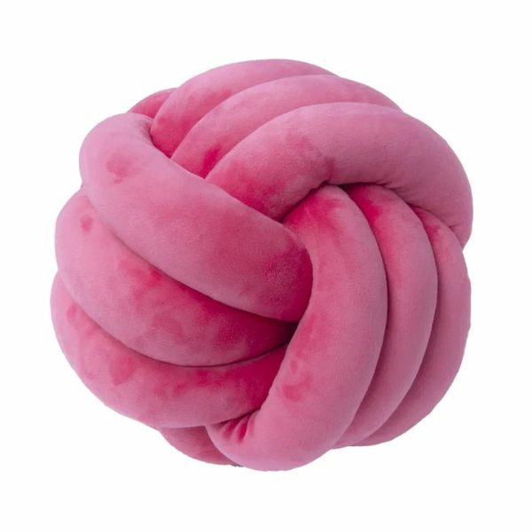 Coussin Confort et Style – Effet Suède Noué Decorative Cushions Electro Paris Nœud Rouge Rose 22cm