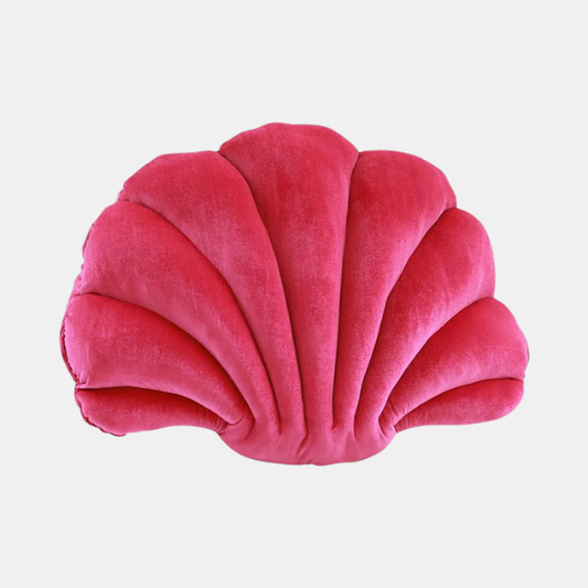 Coussin Décoratif en Velours Forme Coquille