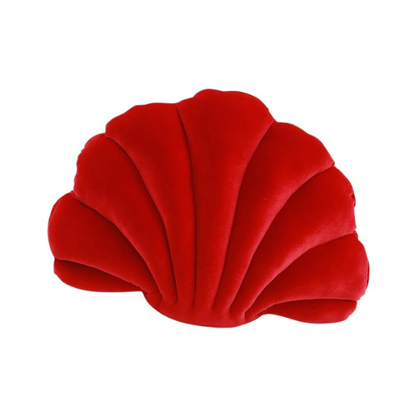 Coussin Décoratif en Velours Forme Coquille