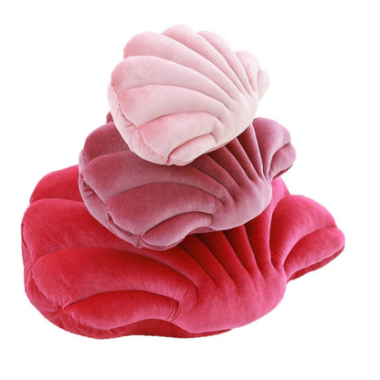 Coussin Décoratif en Velours Forme Coquille