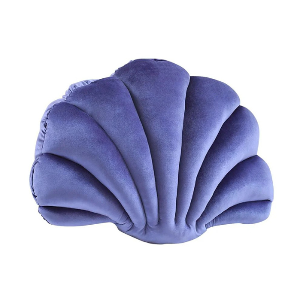Coussin Décoratif en Velours Forme Coquille