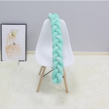Tour de Lit Tressé, Coussin à Nœuds Doux pour une Décoration de Chambre de Bébé Sûre et Douillette Literie pour bébés Electro Paris Vert 1M