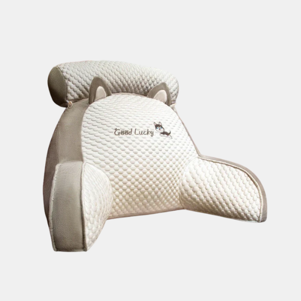 Coussin de Soutien Lombaire Ergonomique pour Chaise – Oreiller de Dos en Mousse à Mémoire de Forme Fournitures de bureau Electro Paris Blanc