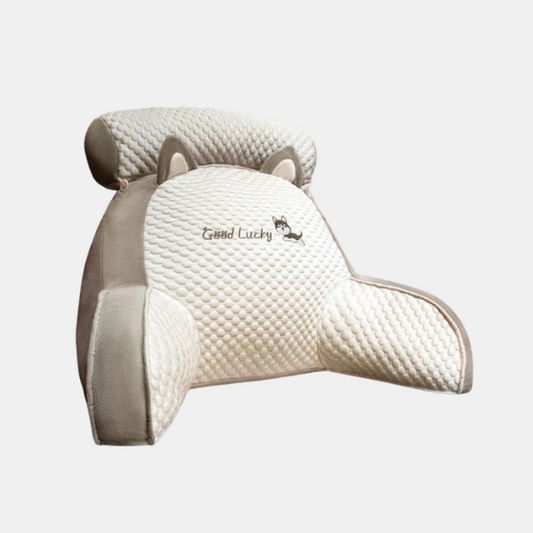 Coussin de Soutien Lombaire Ergonomique pour Chaise – Oreiller de Dos en Mousse à Mémoire de Forme Fournitures de bureau Electro Paris Blanc